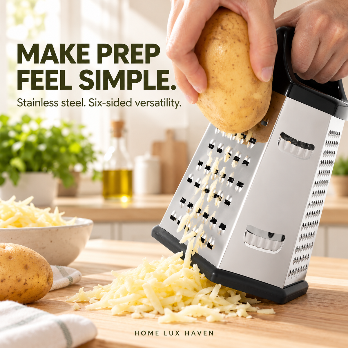 6-Sided Stainless Steel Box Grater - advertising image 02