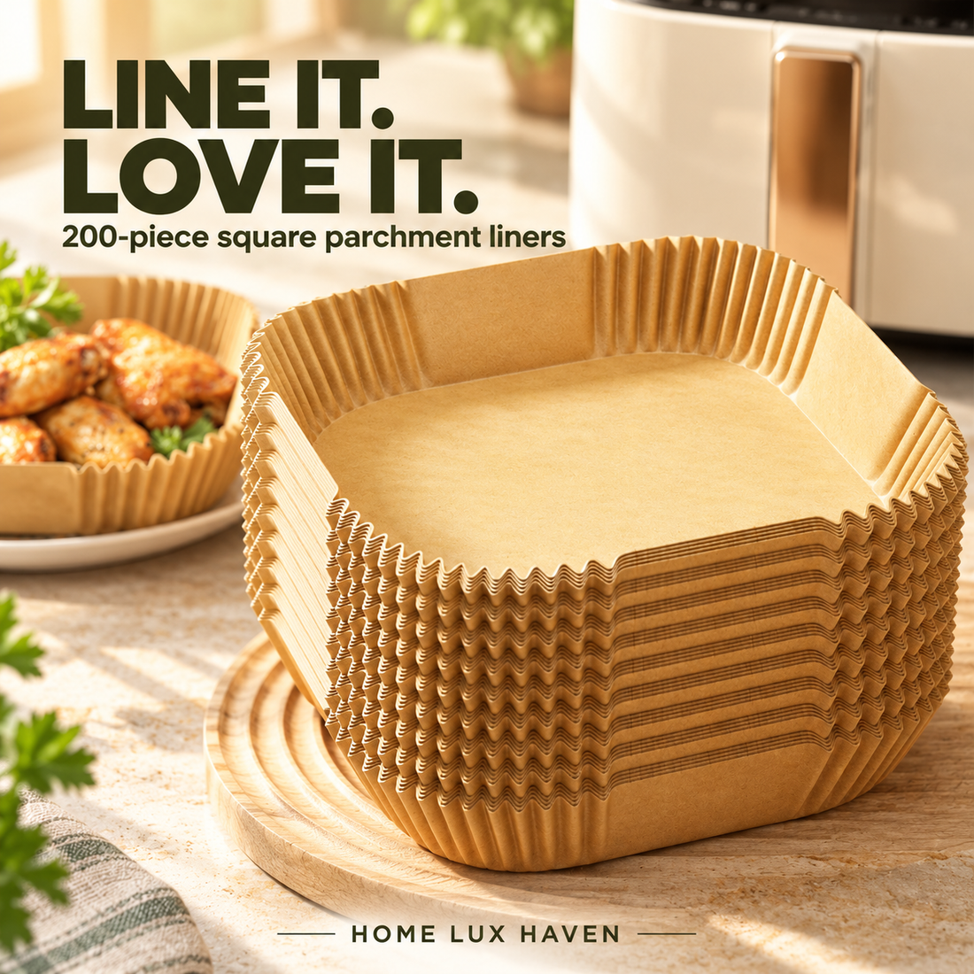 Non-Stick Air Fryer Parchment Liners - advertising image 01