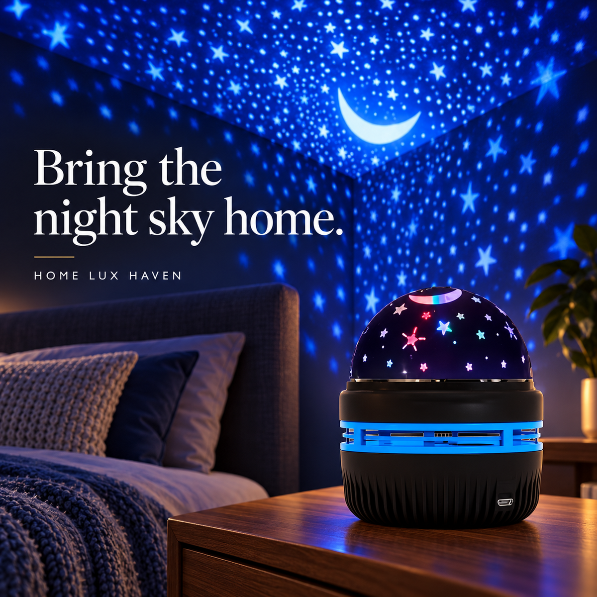 Multicolor Galaxy Star Projector Night Light - advertising image 01