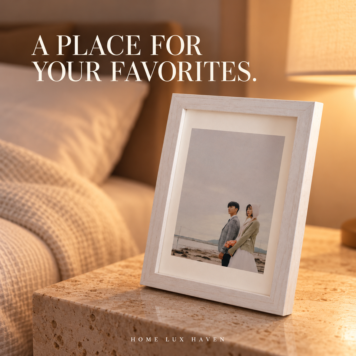 Vintage Wood Photo Frame with Stand - advertising image 02
