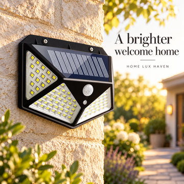 100-LED Solar Motion Sensor Security Light – Waterproof Outdoor Wall Light - advertising image 01
