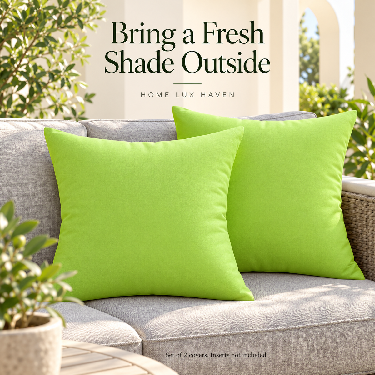 Waterproof Outdoor Throw Pillow Covers, Set of 2 - advertising image 02