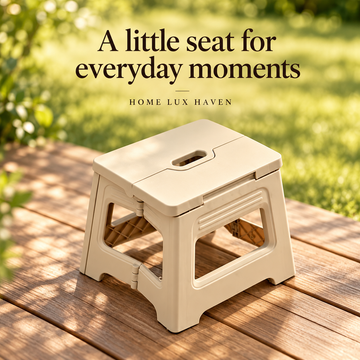 Foldable Portable Stool – Lightweight Camping & Step Stool with Carry Handle - advertising image 01
