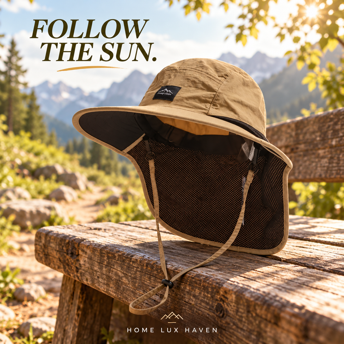 Wide Brim Sun Hat with Neck Flap ? UV Protection, Quick-Dry - advertising image 01
