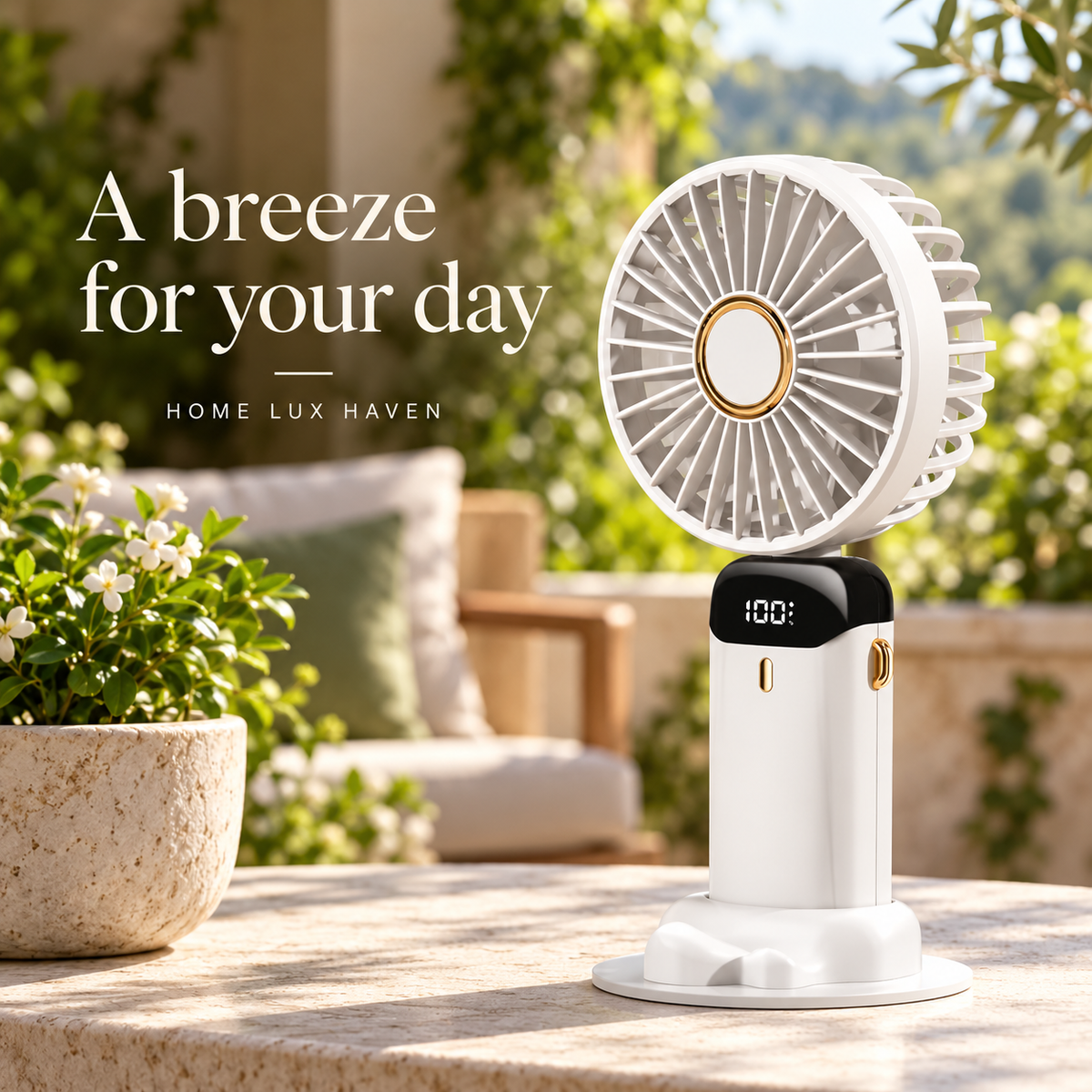 Foldable Neck & Handheld Fan - advertising image 01