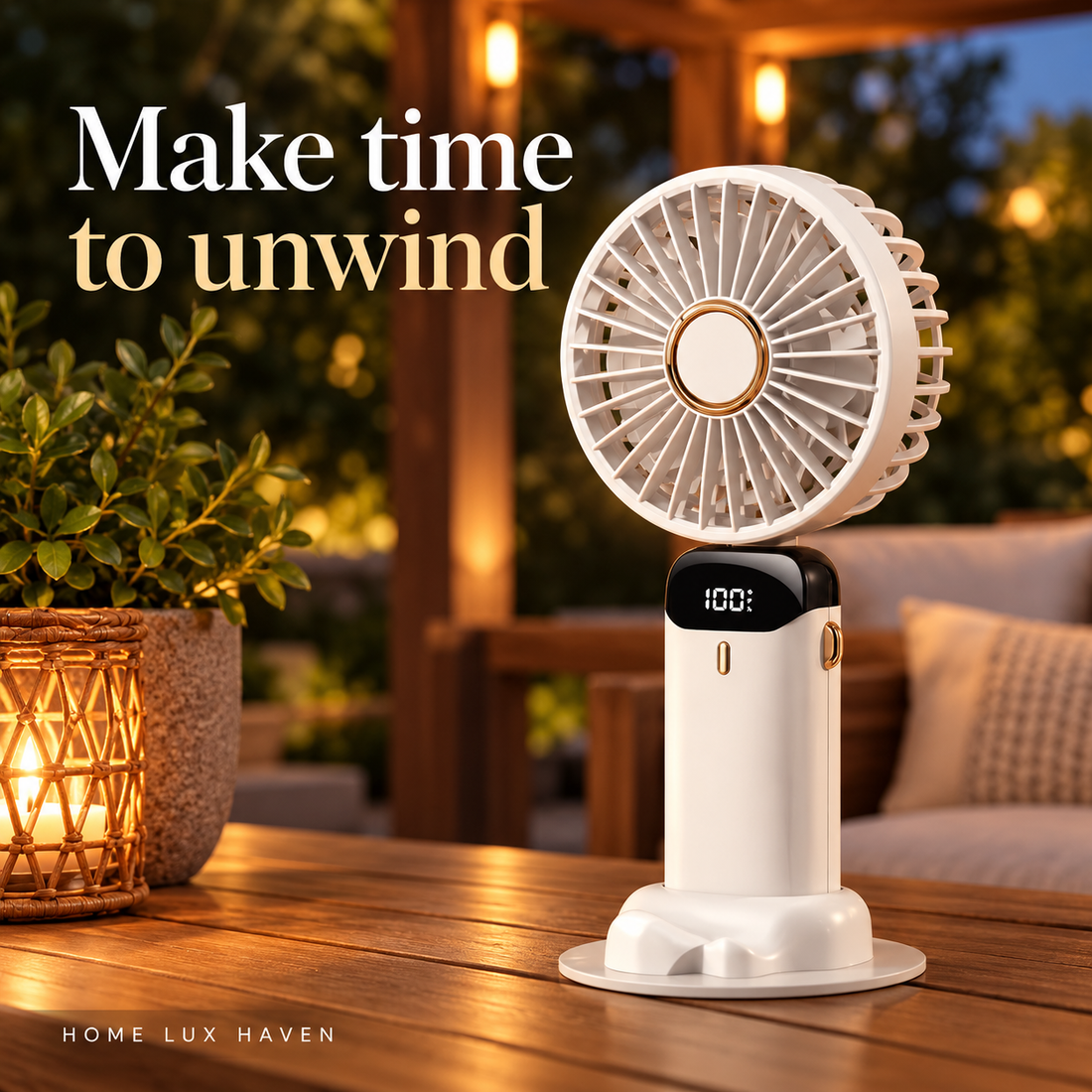 Foldable Neck & Handheld Fan - advertising image 01
