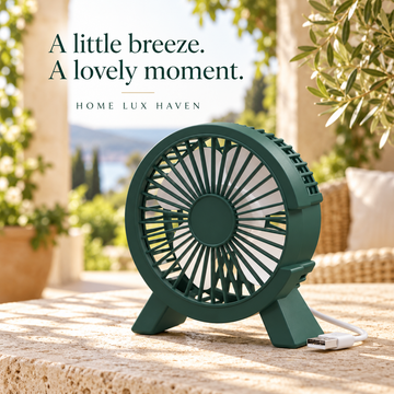 Mini USB Desk Fan ? Quiet Personal Table Fan for Home & Office - advertising image 01
