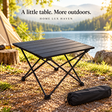Compact Folding Carbon Steel Camping Side Table with Carry Bag - advertising image 01