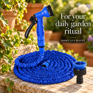 Expandable Garden Hose with 7-Pattern Spray Nozzle - advertising image 01