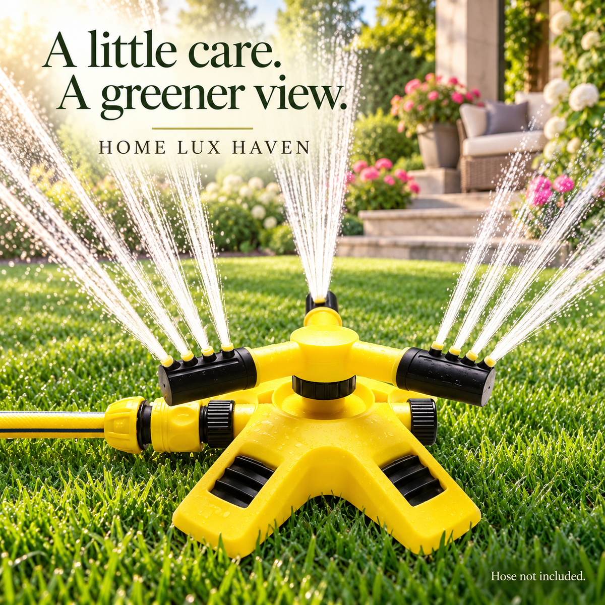 3-Arm 360° Rotating Lawn Sprinkler - advertising image 02