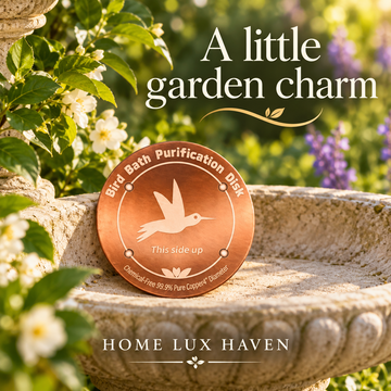 Copper Bird Bath Disk - Decorative Copper Insert for Cleaner Bird Bath Water - advertising image 01