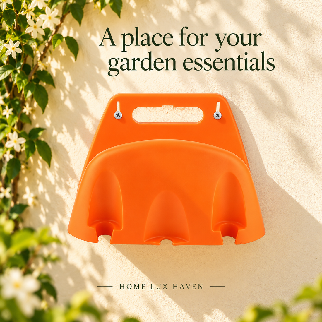 Wall-Mounted Garden Hose Holder - Orange - advertising image 01