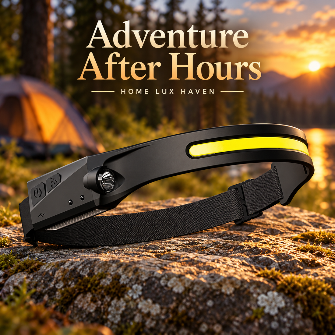 Motion-Sensor LED Headlamp ? USB Rechargeable, 230� Wide Beam, 6 Modes - advertising image 01