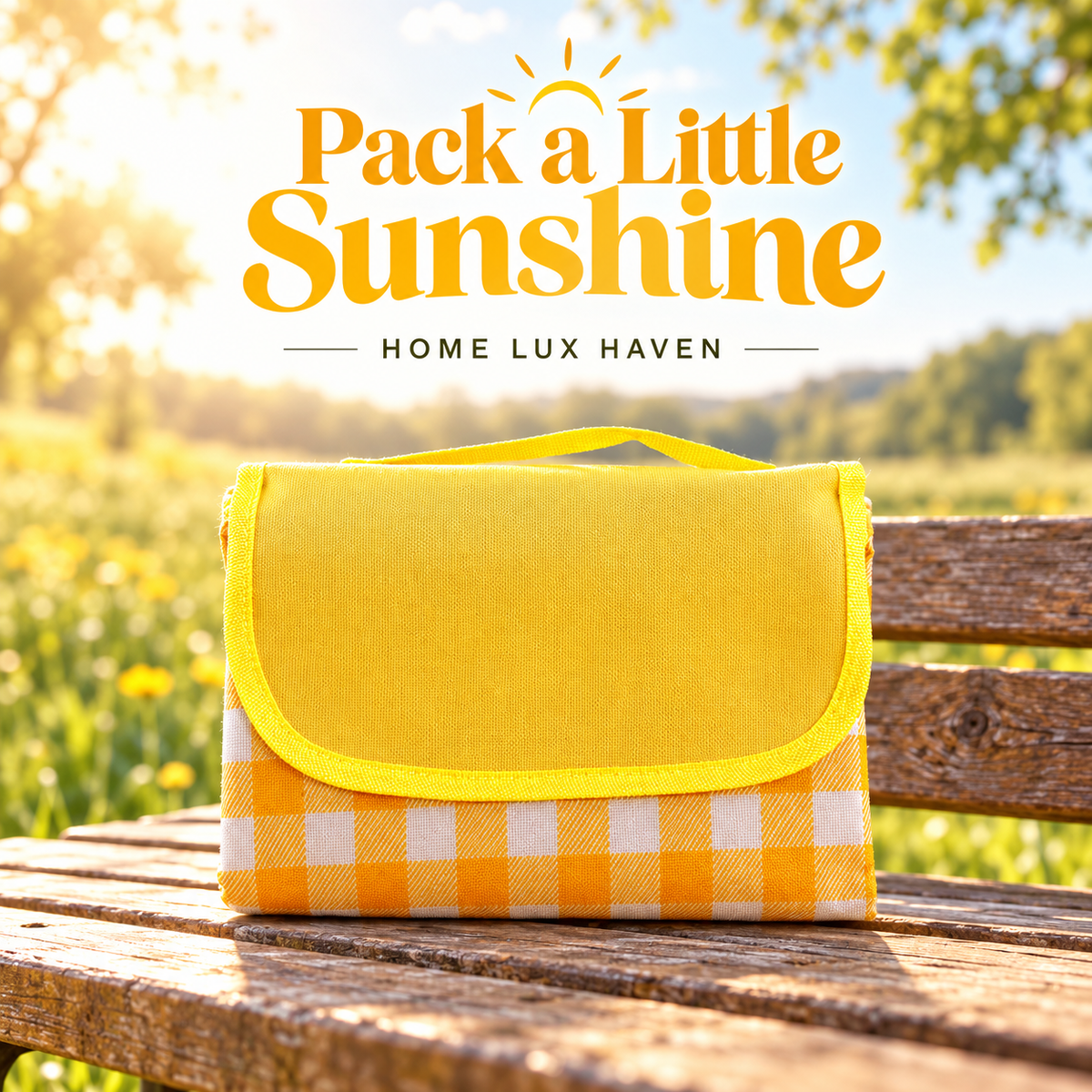 Waterproof Foldable Picnic Blanket ? Sandproof Outdoor Beach Mat with Carry Handle - advertising image 01