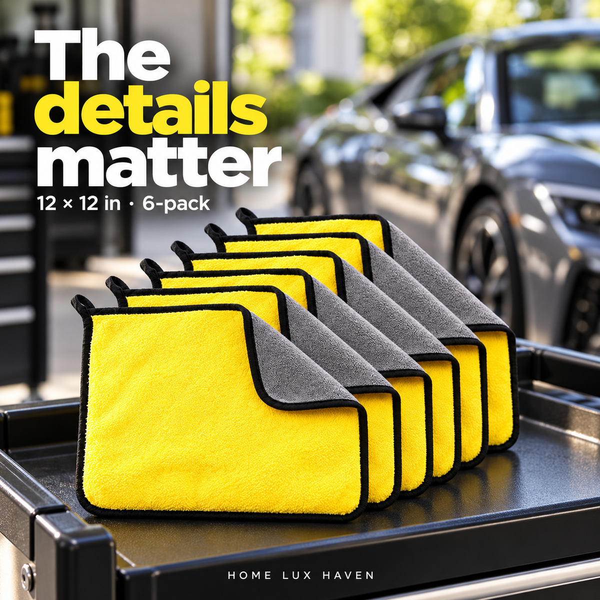 Plush Microfiber Car Detailing Towels - advertising image 01