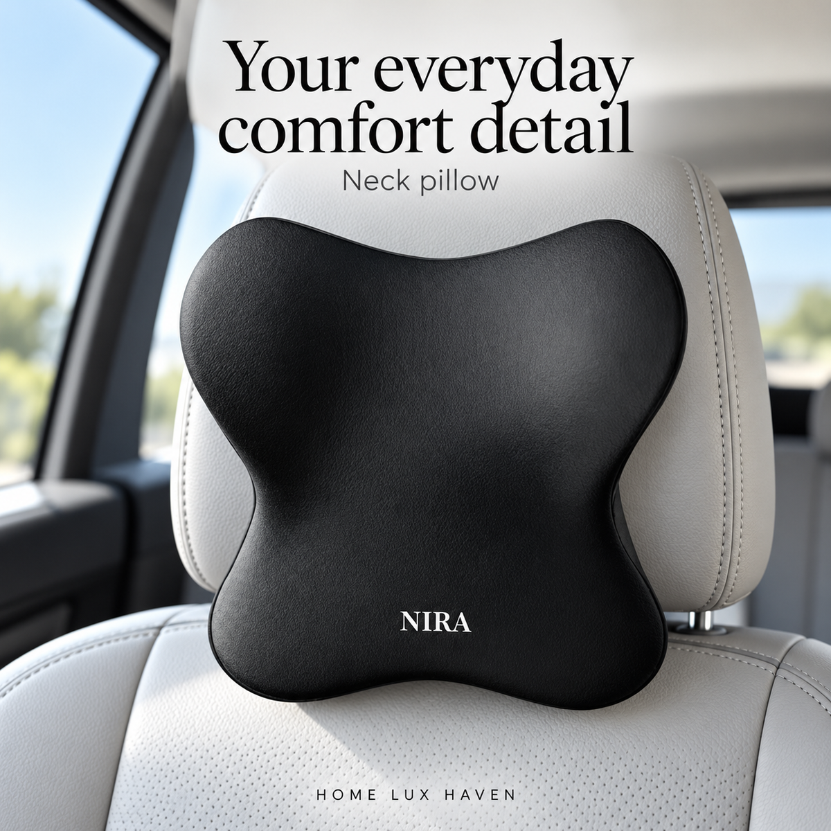 Memory Foam Car Neck Pillow & Lumbar Support - advertising image 02