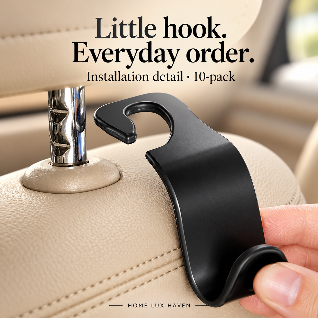 Car Headrest Hooks (10-Pack) - advertising image 01