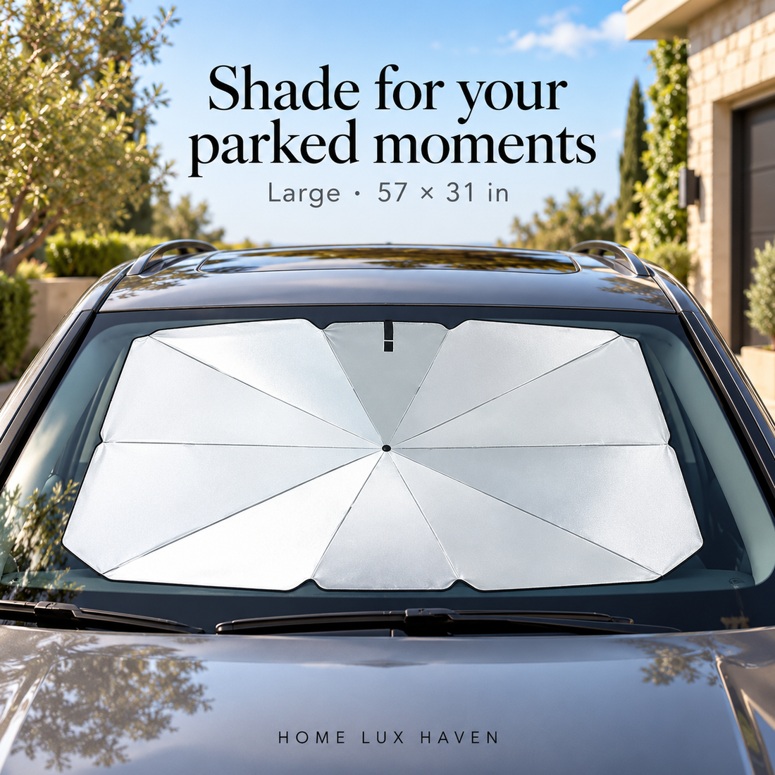 Foldable Windshield Sunshade Umbrella - advertising image 01