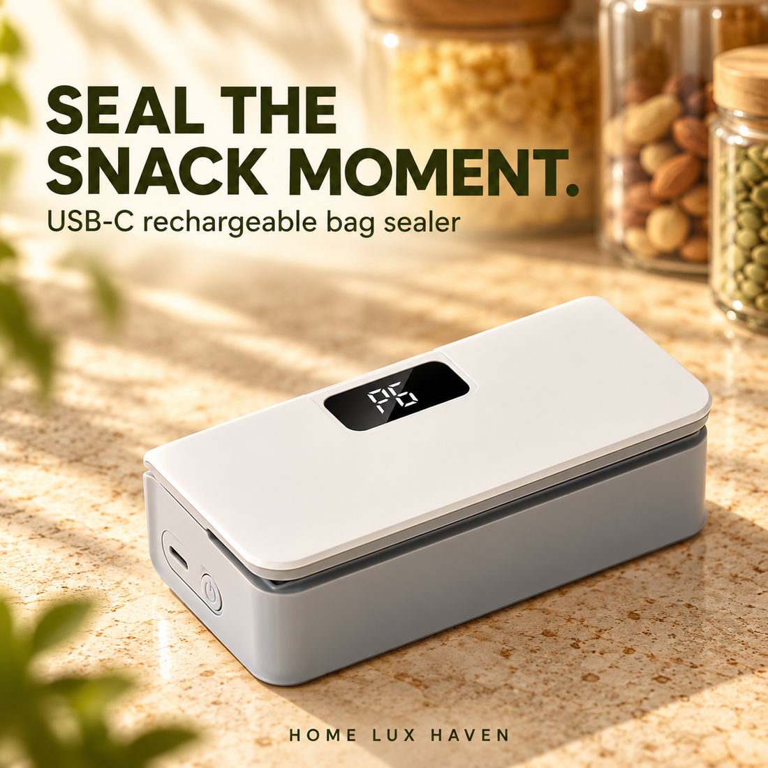 Rechargeable Mini Bag Heat Sealer with Magnetic Base (USB-C) - advertising image 01
