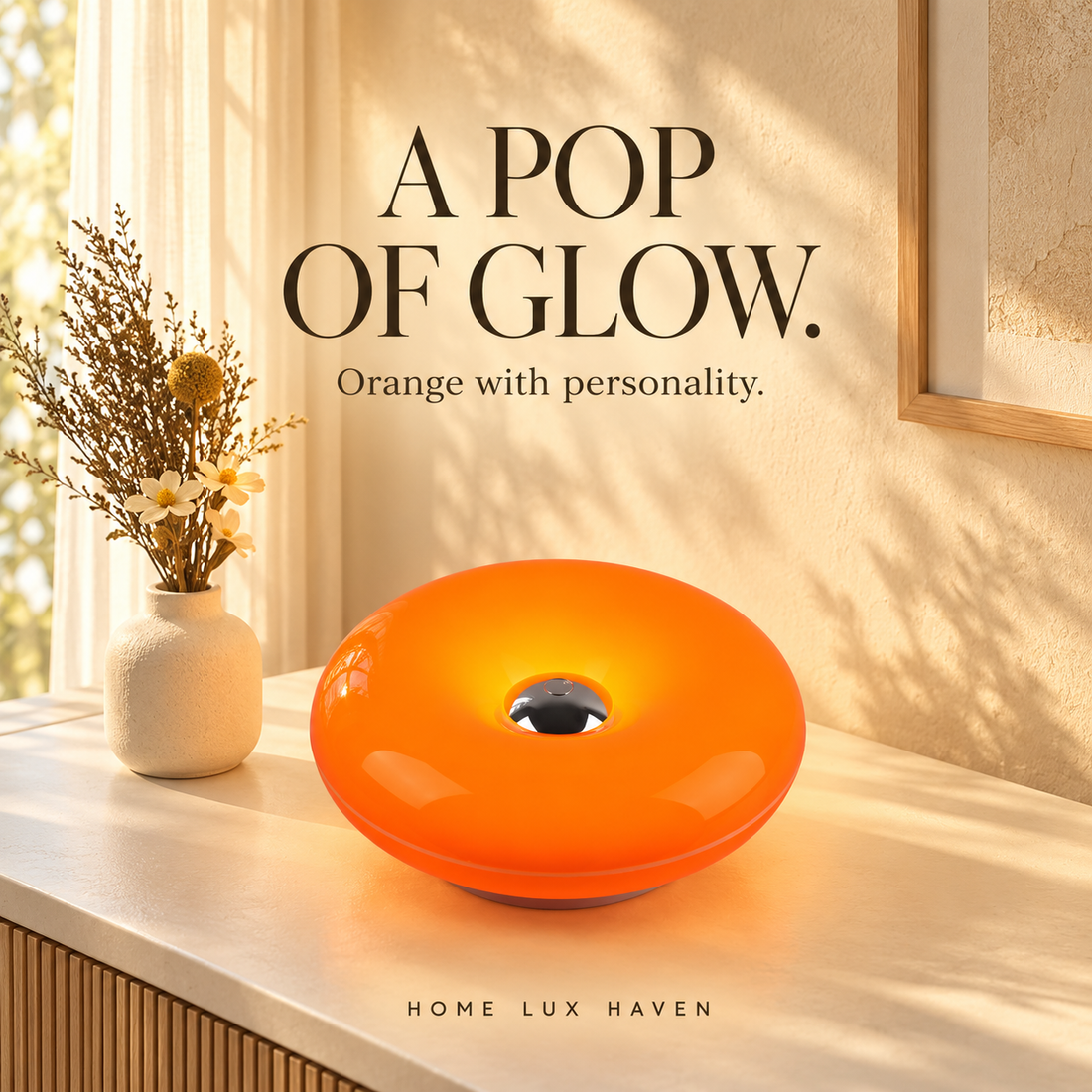 Nordic Donut Lamp – Rechargeable Table & Wall Light - advertising image 01