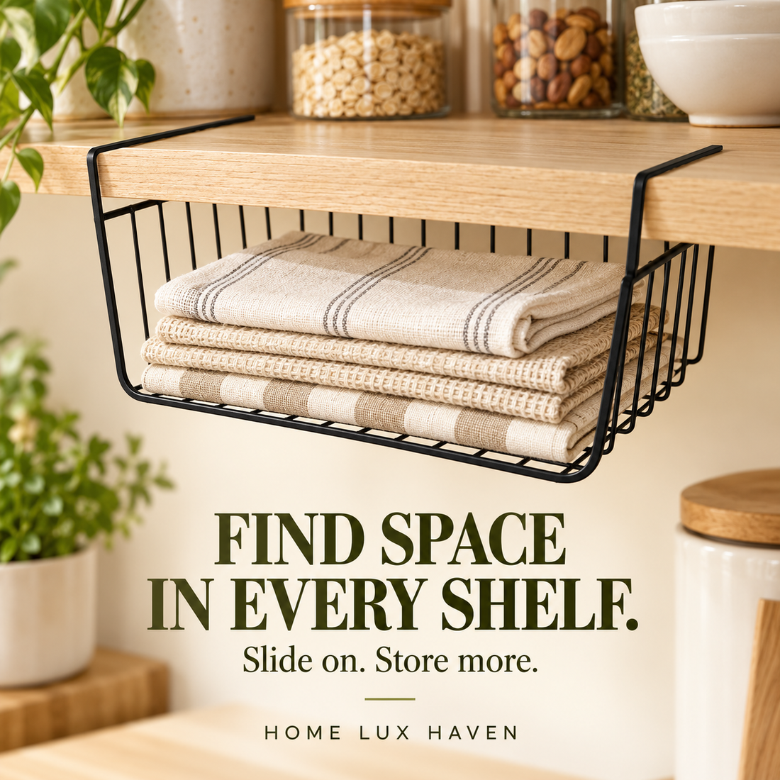 Under-Shelf Hanging Wire Storage Basket - advertising image 01