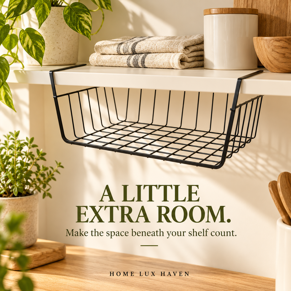 Under-Shelf Hanging Wire Storage Basket - advertising image 02