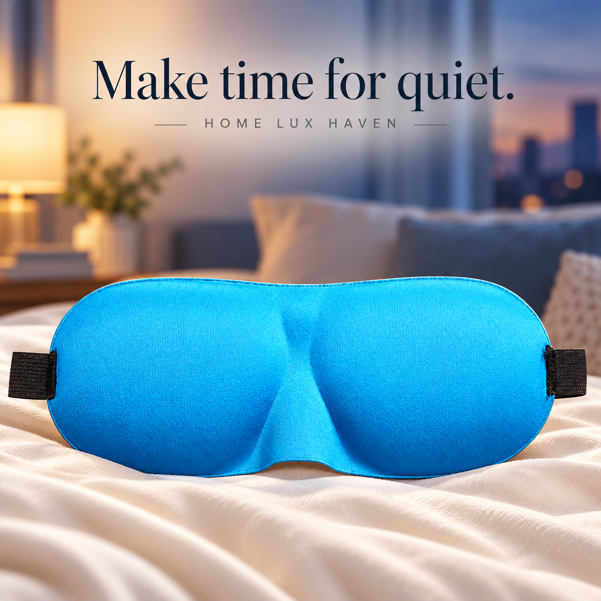 3D Contoured Sleep Mask - Zero Eye Pressure, Light Blocking - advertising image 02