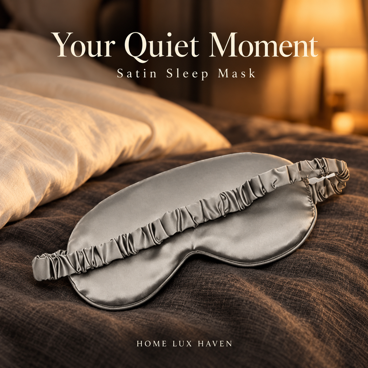 Soft Satin Sleep Mask with Elastic Strap - advertising image 02
