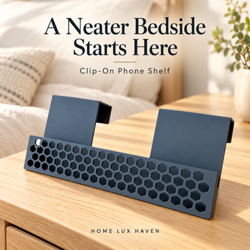 No-Drill Clip-On Bedside Phone Shelf - advertising image 01