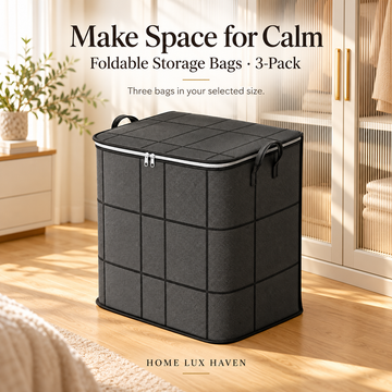 Large Foldable Clothes & Comforter Storage Bags (3-Pack) - advertising image 01