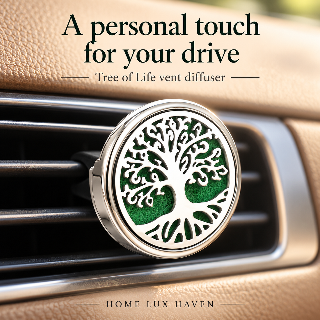 Stainless Steel Aromatherapy Vent Clip Diffuser Locket - advertising image 01