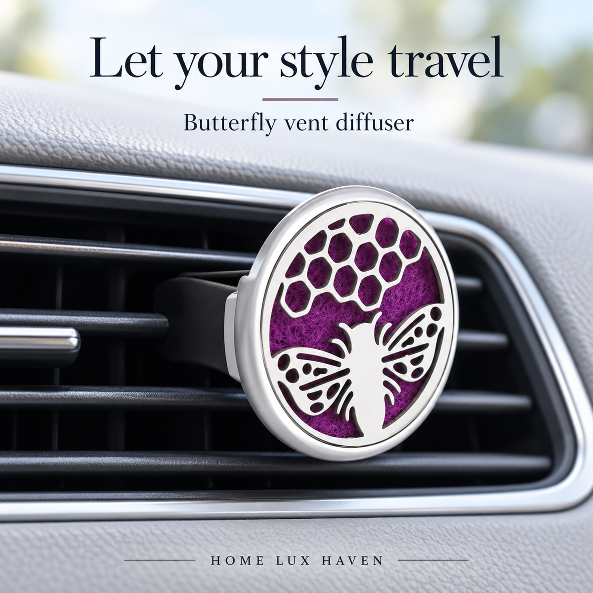 Stainless Steel Aromatherapy Vent Clip Diffuser Locket - advertising image 02