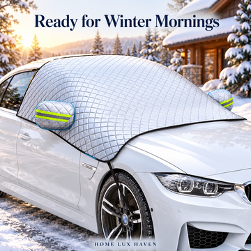 Magnetic Windshield Snow & Frost Cover with Mirror Covers - advertising image 01