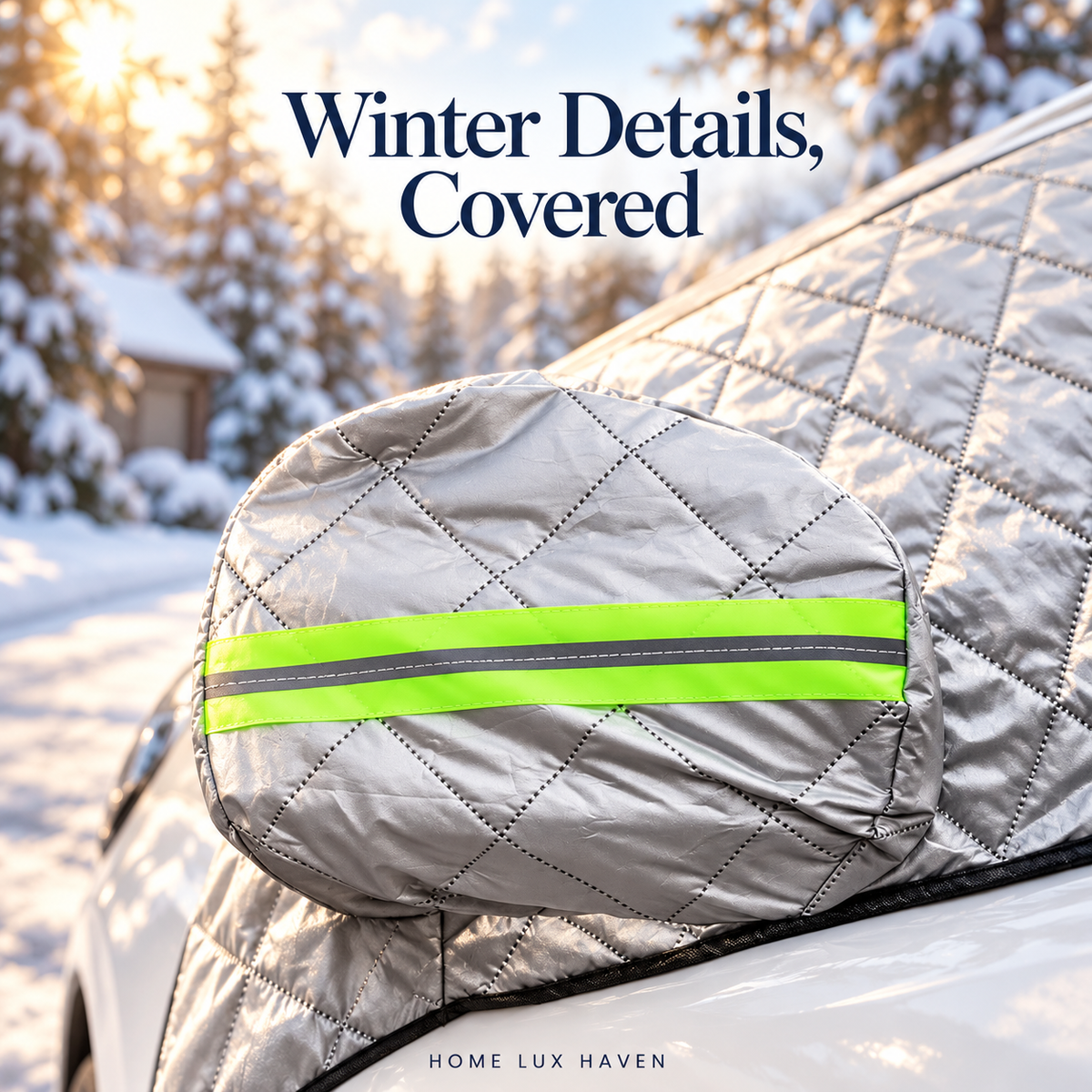 Magnetic Windshield Snow & Frost Cover with Mirror Covers - advertising image 02