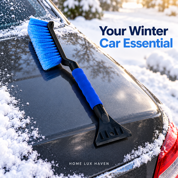 2-in-1 Snow Brush & Ice Scraper with Foam Grip - Blue - advertising image 01