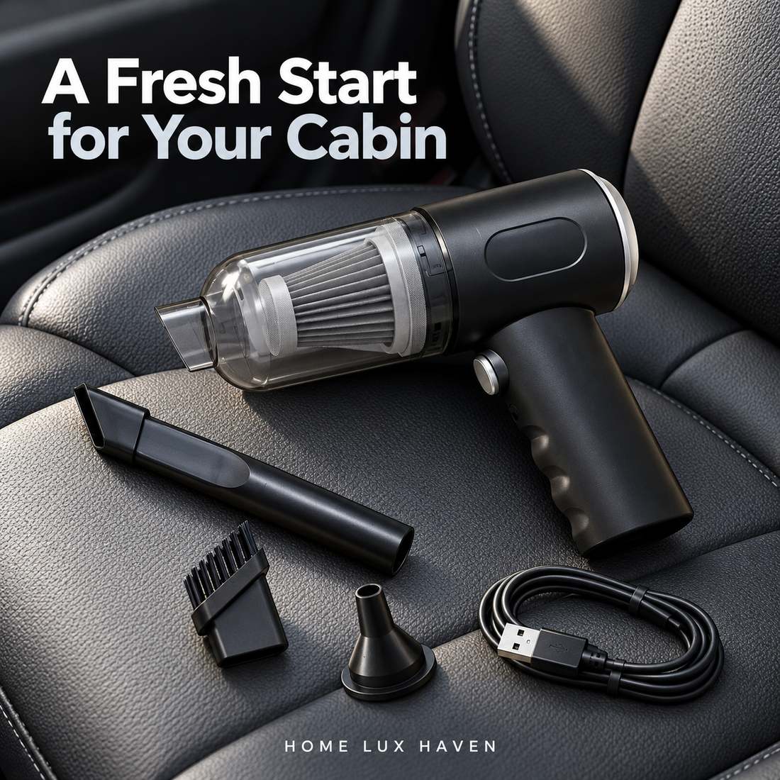 Cordless Mini Car Vacuum - USB Rechargeable, Wet & Dry - advertising image 01