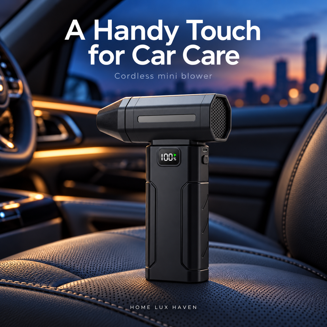 Cordless Turbo Jet Blower - Car Interior Duster & Dryer - advertising image 01