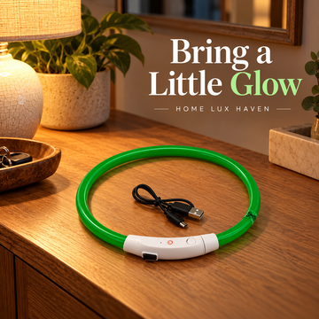Rechargeable LED Dog Collar – Cut-to-Fit Glow Safety Ring - advertising image 01