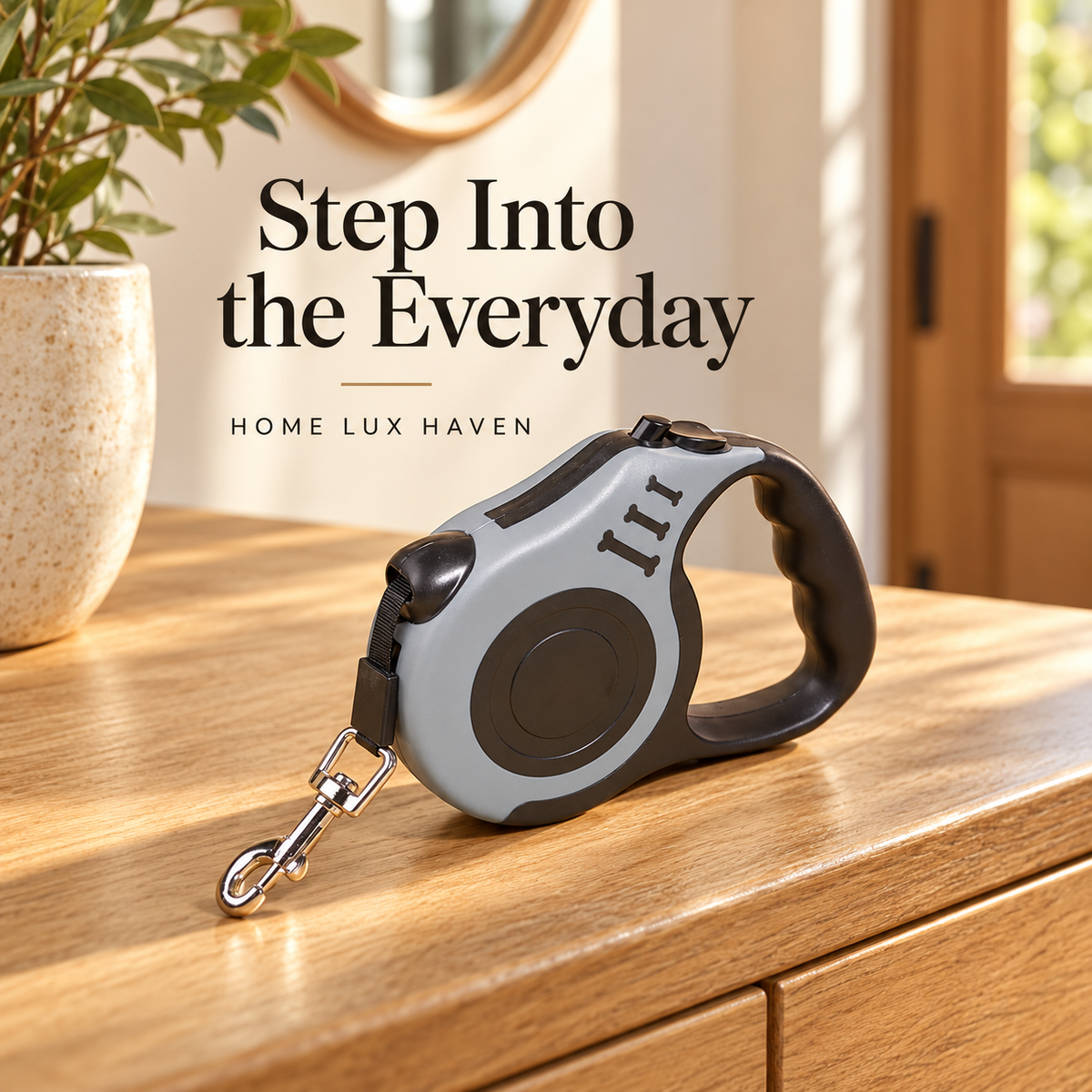 Retractable Dog Leash 10 ft – One-Button Lock - advertising image 01