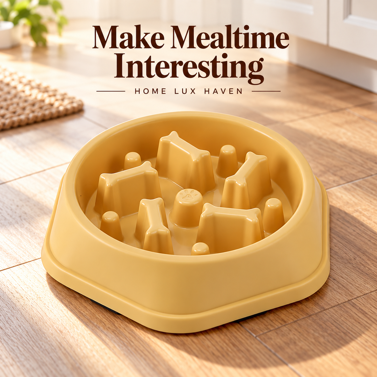 Bone Maze Slow Feeder Bowl for Dogs & Cats - advertising image 01