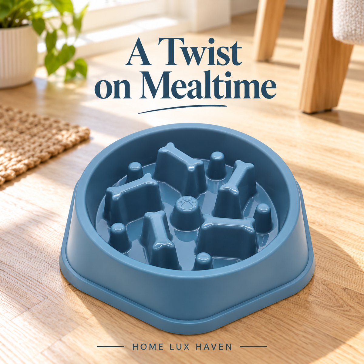 Bone Maze Slow Feeder Bowl for Dogs & Cats - advertising image 02