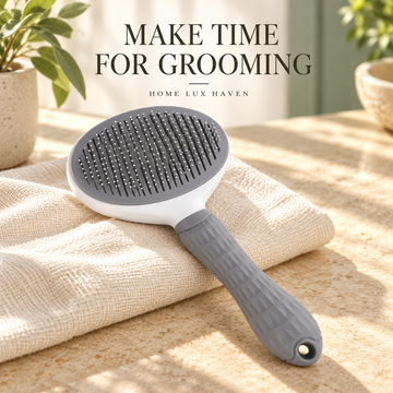 Self-Cleaning Slicker Brush for Dogs & Cats - advertising image 01