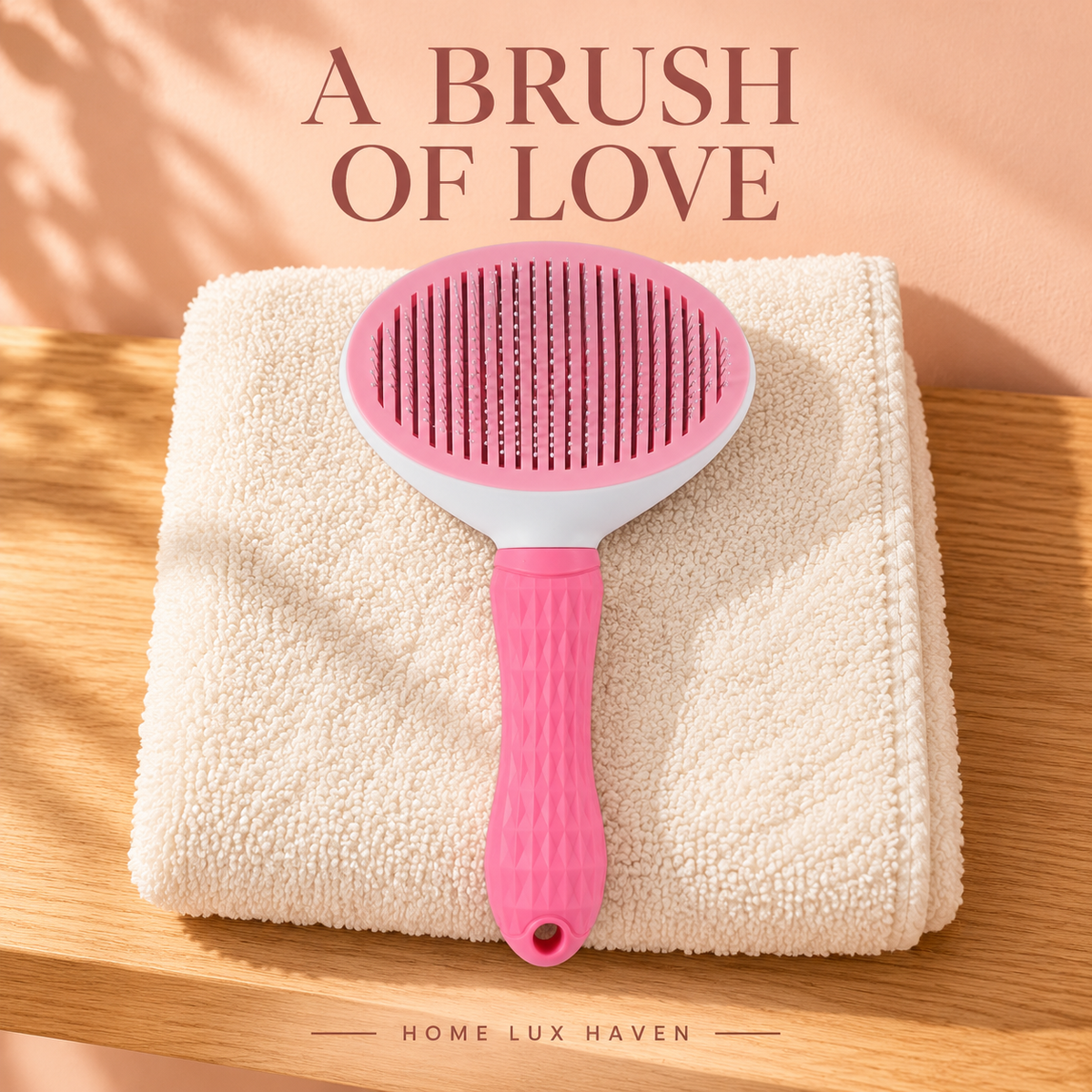 Self-Cleaning Slicker Brush for Dogs & Cats - advertising image 02