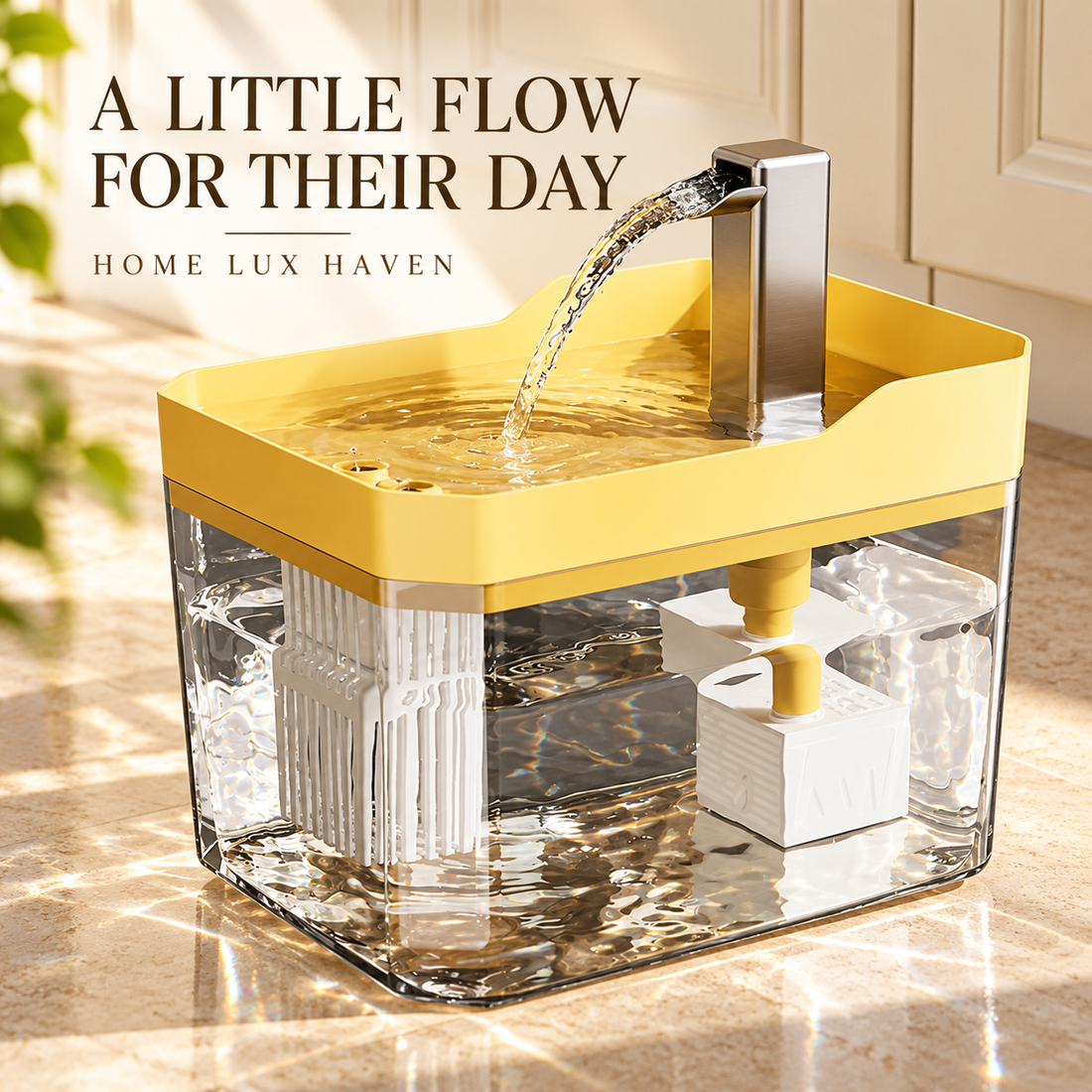 1.5L Quiet Cat Water Fountain with Clear Tank (USB-C) - advertising image 01