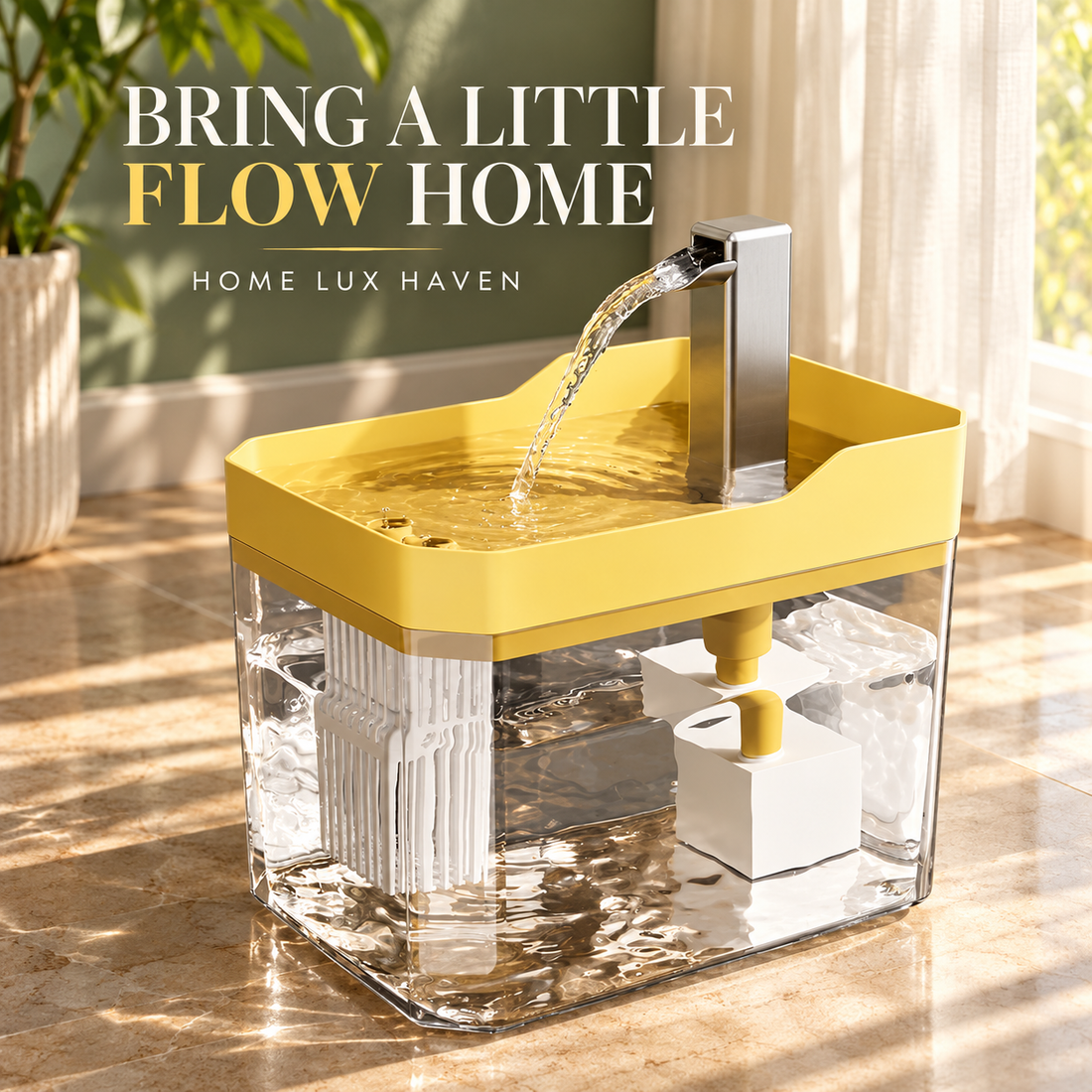 1.5L Quiet Cat Water Fountain with Clear Tank (USB-C) - advertising image 01