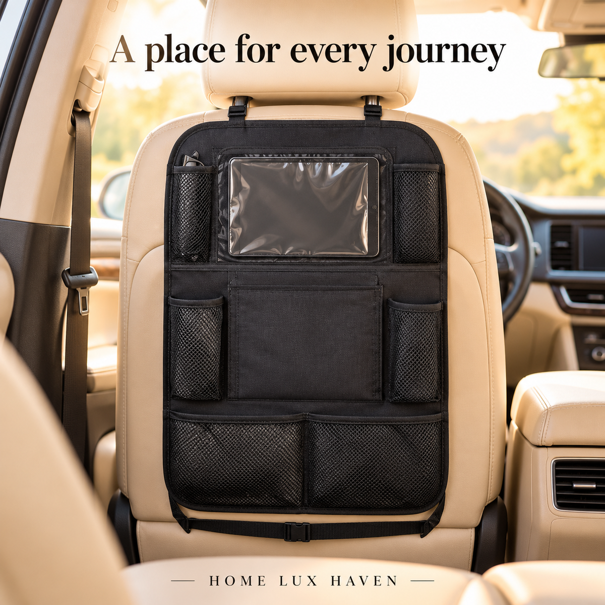 Car Rear Seat Organizer & Storage Bag - advertising image 01