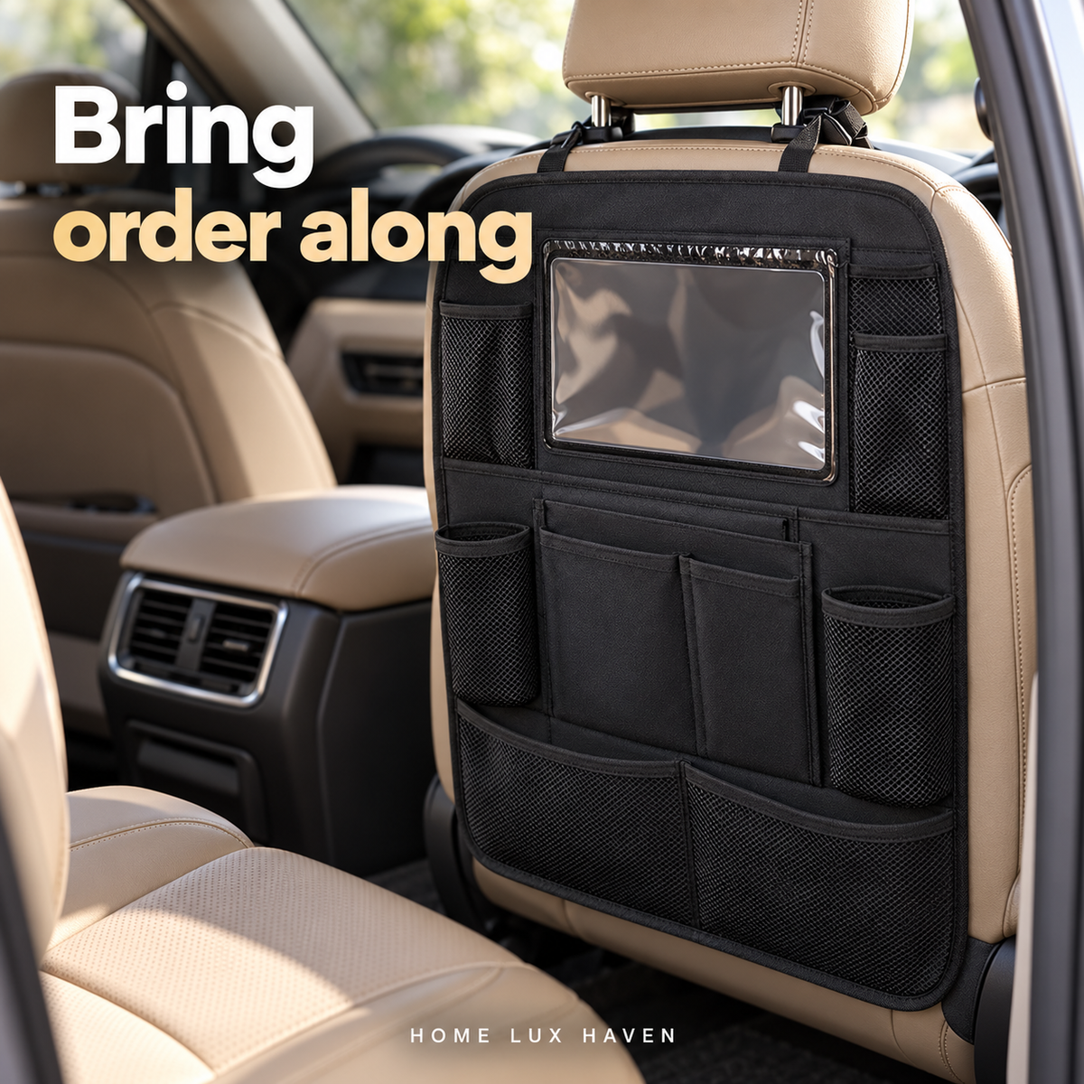 Car Rear Seat Organizer & Storage Bag - advertising image 02