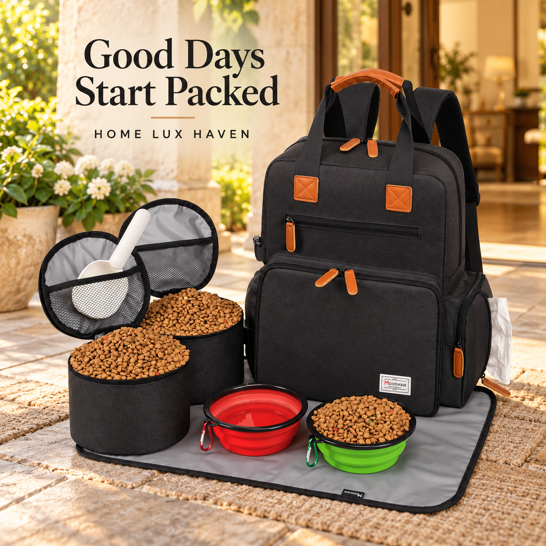 Airline-Compatible Dog Travel Backpack – Black - advertising image 01