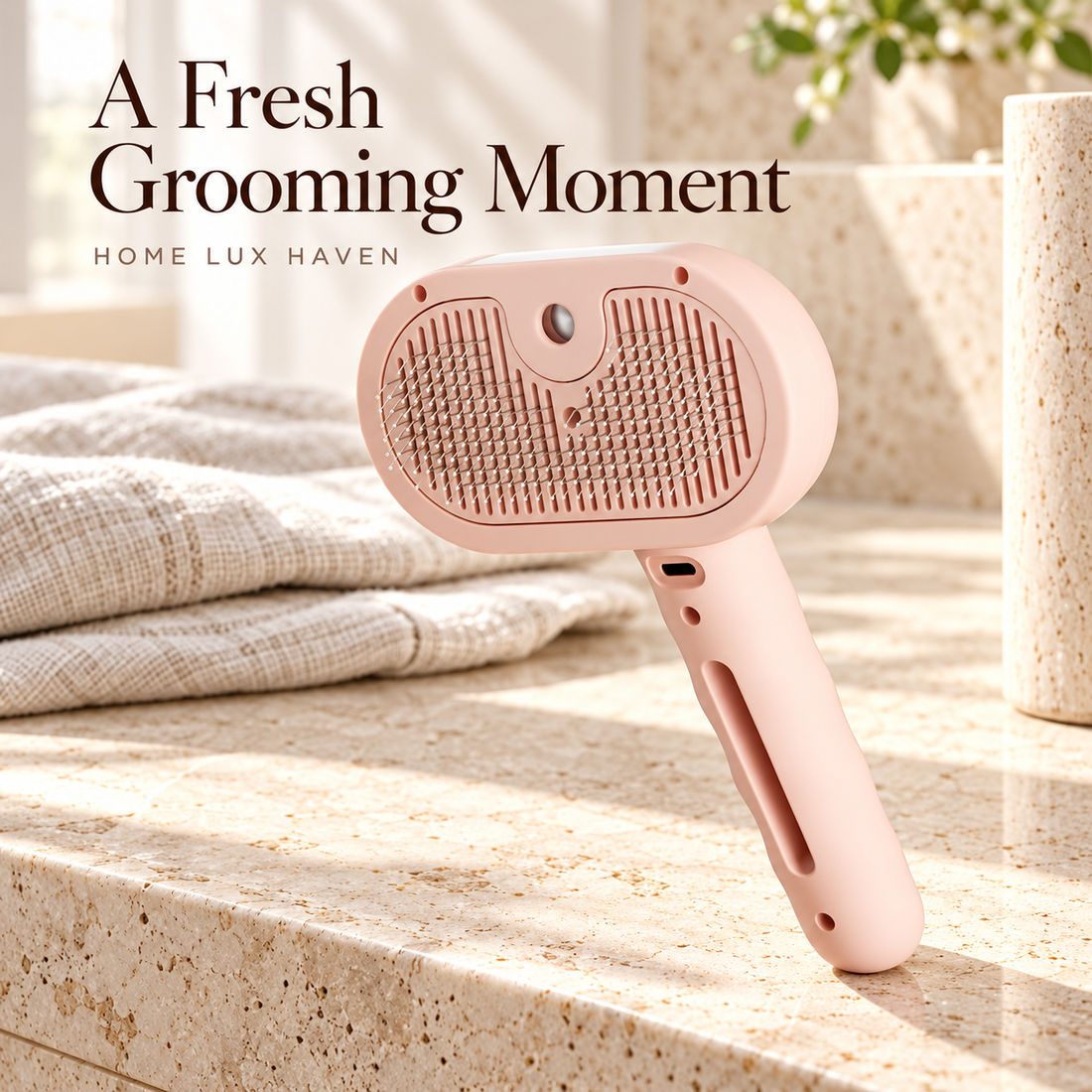 Steam Pet Grooming Brush - advertising image 01