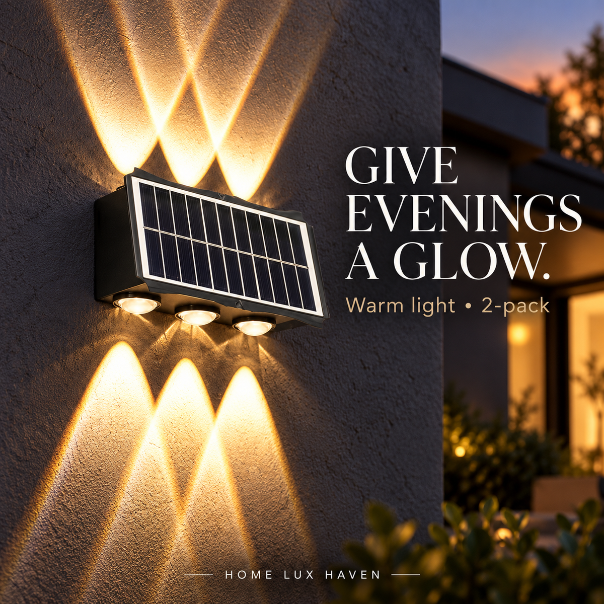Modern Solar Vertical LED Wall Lamp - advertising image 01